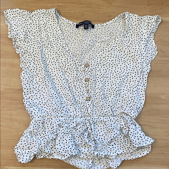 one clothing Tops - One Clothing polka dot blouse Size M